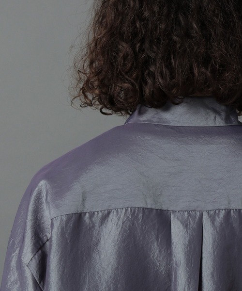 HARE(ハレ)の「シャイニーロングシャツ(HARE)(シャツ/ブラウス・メンズ・ブラック/ピンク/ブルー・SMALL/MEDIUM)」の7枚目の写真