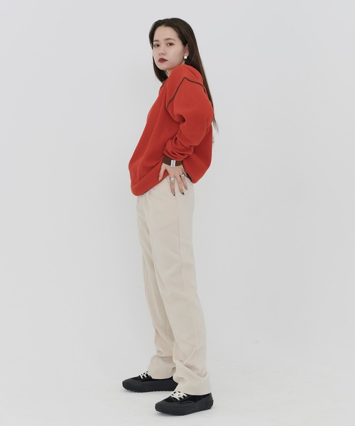 TINA：JOJUN（ティーナジョジュン）の「ユニセックス ワッフルカットソー TINA：JOJUN（Tシャツ/カットソー・レディース・ダークオレンジ/ブラウン・M）」の21枚目の写真