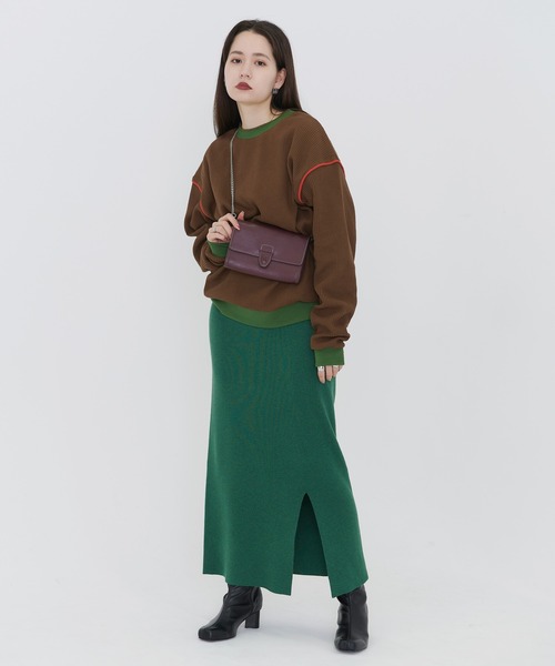 TINA：JOJUN（ティーナジョジュン）の「ユニセックス ワッフルカットソー TINA：JOJUN（Tシャツ/カットソー・レディース・ダークオレンジ/ブラウン・M）」の19枚目の写真