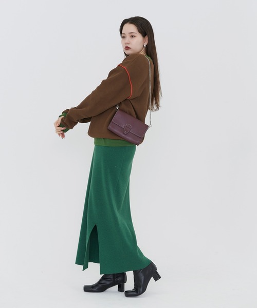 TINA：JOJUN（ティーナジョジュン）の「ユニセックス ワッフルカットソー TINA：JOJUN（Tシャツ/カットソー・レディース・ダークオレンジ/ブラウン・M）」の5枚目の写真