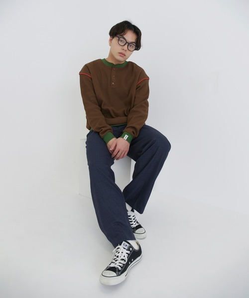 TINA：JOJUN（ティーナジョジュン）の「ユニセックス ワッフルカットソー TINA：JOJUN（Tシャツ/カットソー・レディース・ダークオレンジ/ブラウン・M）」の10枚目の写真