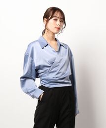 MADEMOISELLE ROPE'（マドモアゼル ロペ）の「【公式サイト限定】【GHOSPELL】Waterscape Wrap Topブラウス（シャツ/ブラウス・レディース）」