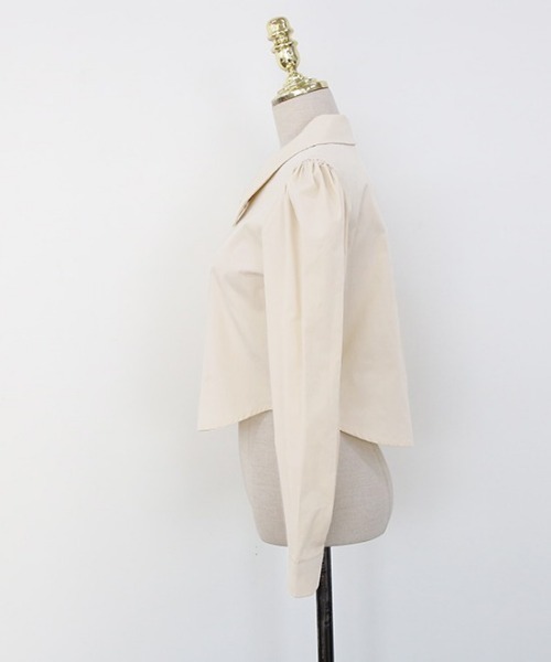 NANING9(ナンニング)の「NANING9 ダイヤ柄ショート丈ベストカーディガン(シャツ/ブラウス・レディース・スカイブルー/ライトベージュ・FREE)」の13枚目の写真