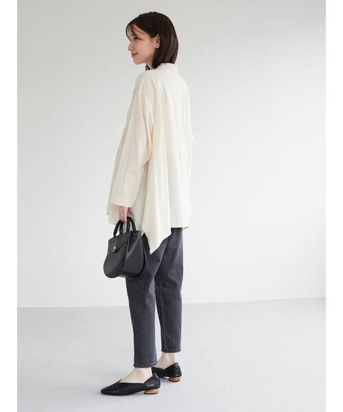 Green Parks(グリーンパークス)の「シャーリングイレヘムチュニック(シャツ/ブラウス・レディース・オフホワイト/ミント・FREE)」の7枚目の写真