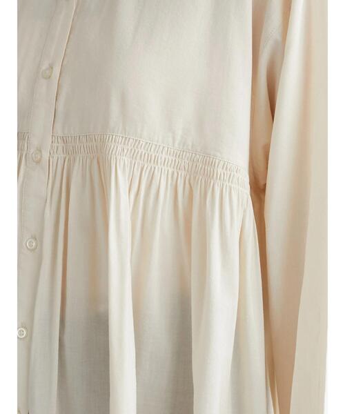 Green Parks(グリーンパークス)の「シャーリングイレヘムチュニック(シャツ/ブラウス・レディース・オフホワイト/ミント・FREE)」の11枚目の写真