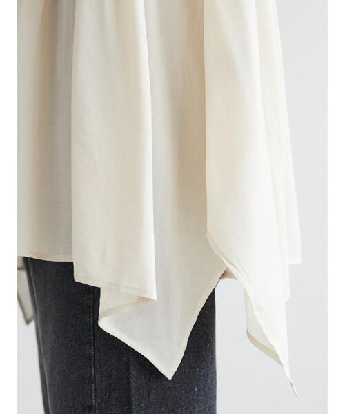 Green Parks(グリーンパークス)の「シャーリングイレヘムチュニック(シャツ/ブラウス・レディース・オフホワイト/ミント・FREE)」の12枚目の写真