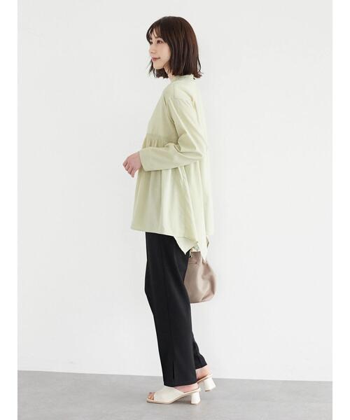 Green Parks(グリーンパークス)の「シャーリングイレヘムチュニック(シャツ/ブラウス・レディース・オフホワイト/ミント・FREE)」の14枚目の写真