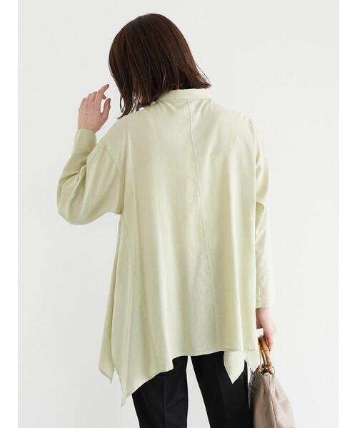 Green Parks(グリーンパークス)の「シャーリングイレヘムチュニック(シャツ/ブラウス・レディース・オフホワイト/ミント・FREE)」の18枚目の写真