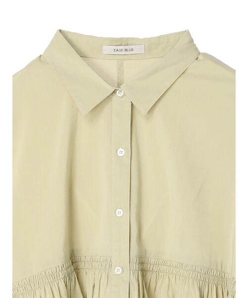 Green Parks(グリーンパークス)の「シャーリングイレヘムチュニック(シャツ/ブラウス・レディース・オフホワイト/ミント・FREE)」の21枚目の写真