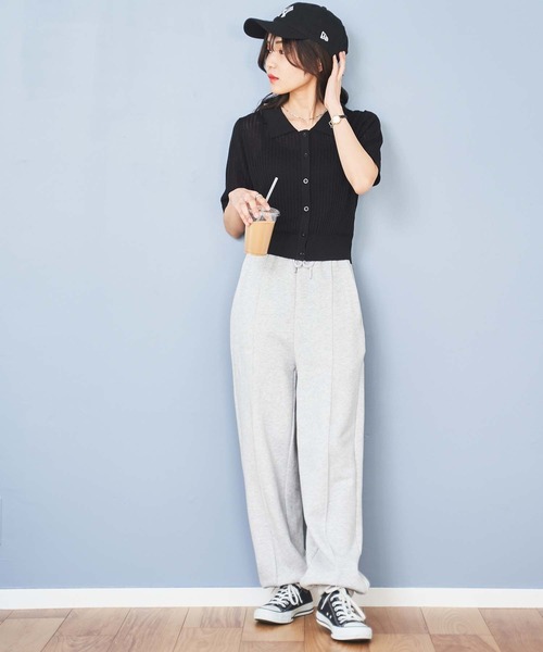 WEGO(ウィゴー)の「WEGO/襟付メッシュカーデ(カーディガン/ボレロ・レディース・ライム/ライトパープル/ホワイト/ブラック・FREE)」の9枚目の写真