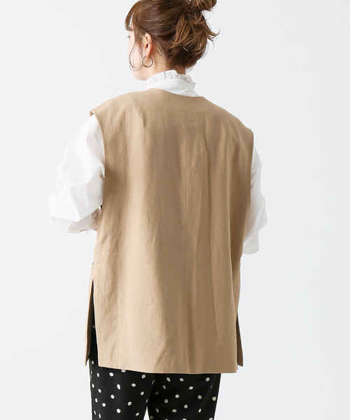 B.C STOCK(ベーセーストック)の「スタンドフリルブラウス(シャツ/ブラウス・レディース・ホワイト/ピンク/ブルー/グリーン・FREE)」の7枚目の写真