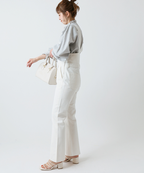 B.C STOCK(ベーセーストック)の「スタンドフリルブラウス(シャツ/ブラウス・レディース・ホワイト/ピンク/ブルー/グリーン・FREE)」の11枚目の写真