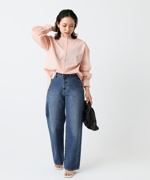 B.C STOCK(ベーセーストック)の「スタンドフリルブラウス(シャツ/ブラウス・レディース・ホワイト/ピンク/ブルー/グリーン・FREE)」の17枚目の写真