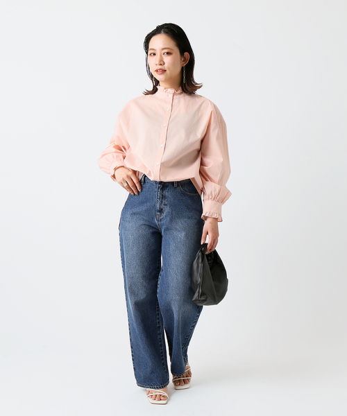 B.C STOCK(ベーセーストック)の「スタンドフリルブラウス(シャツ/ブラウス・レディース・ホワイト/ピンク/ブルー/グリーン・FREE)」の20枚目の写真