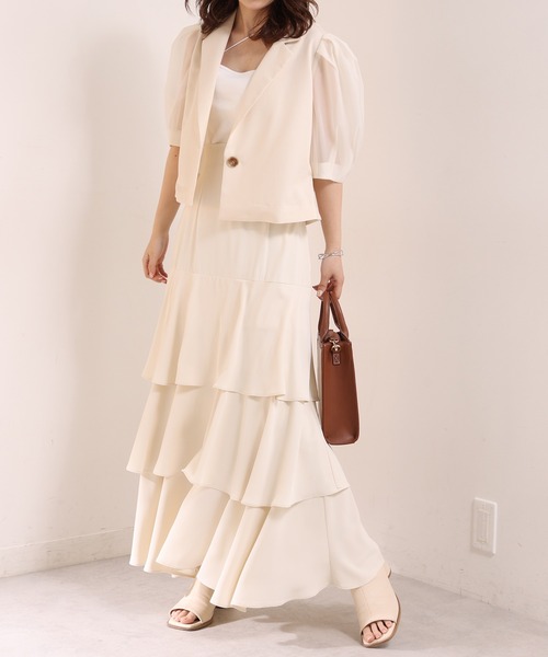 one after another NICE CLAUP（ワンアフターアナザーナイスクラップ）の「ティアードロングスカート（スカート・レディース・アイボリー/モカ/ブラウン系その他・FREE）」の16枚目の写真