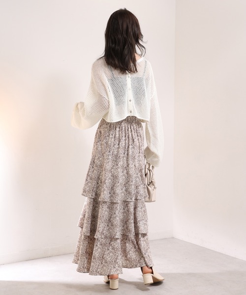 one after another NICE CLAUP（ワンアフターアナザーナイスクラップ）の「ティアードロングスカート（スカート・レディース・アイボリー/モカ/ブラウン系その他・FREE）」の18枚目の写真