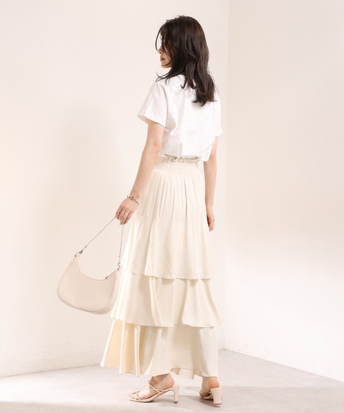 one after another NICE CLAUP（ワンアフターアナザーナイスクラップ）の「ティアードロングスカート（スカート・レディース・アイボリー/モカ/ブラウン系その他・FREE）」の20枚目の写真