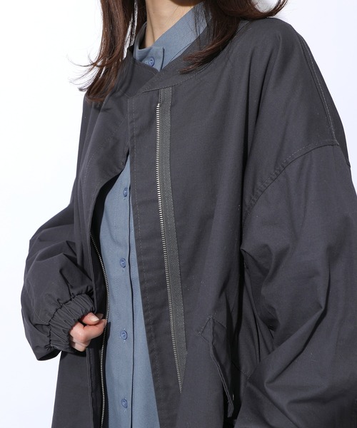 MAISON BREEZE(メゾンブリーズ)の「【MAISON BREEZE】ライトモッズコート M-65 KNF(モッズコート・レディース・ブラック/ベージュ/グレー・FREE)」の4枚目の写真