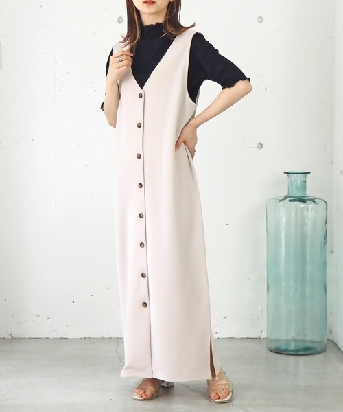 tiptop（ティップトップ）の「前後2wayジャンパースカート（ジャンパースカート・レディース・アイボリー/ブラック・FREE）」の10枚目の写真