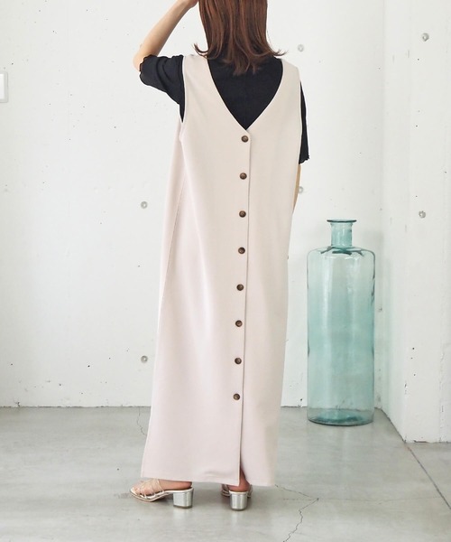 tiptop（ティップトップ）の「前後2wayジャンパースカート（ジャンパースカート・レディース・アイボリー/ブラック・FREE）」の7枚目の写真