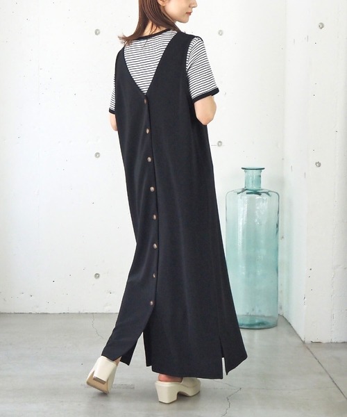 tiptop（ティップトップ）の「前後2wayジャンパースカート（ジャンパースカート・レディース・アイボリー/ブラック・FREE）」の9枚目の写真