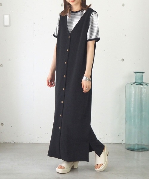 tiptop（ティップトップ）の「前後2wayジャンパースカート（ジャンパースカート・レディース・アイボリー/ブラック・FREE）」の13枚目の写真