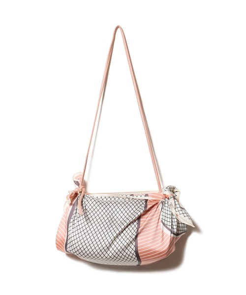 LAYMEE（レイミー）の「Scarf bag / スカーフバッグ（ショルダーバッグ・レディース・グリーン/ブラック/ピンクベージュ・FREE）」の13枚目の写真