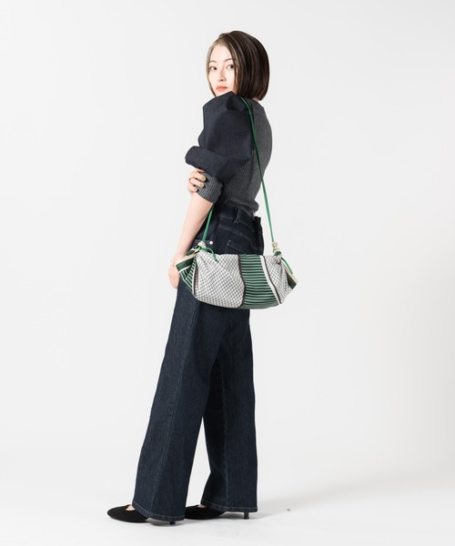 LAYMEE（レイミー）の「Scarf bag / スカーフバッグ（ショルダーバッグ・レディース・グリーン/ブラック/ピンクベージュ・FREE）」の14枚目の写真