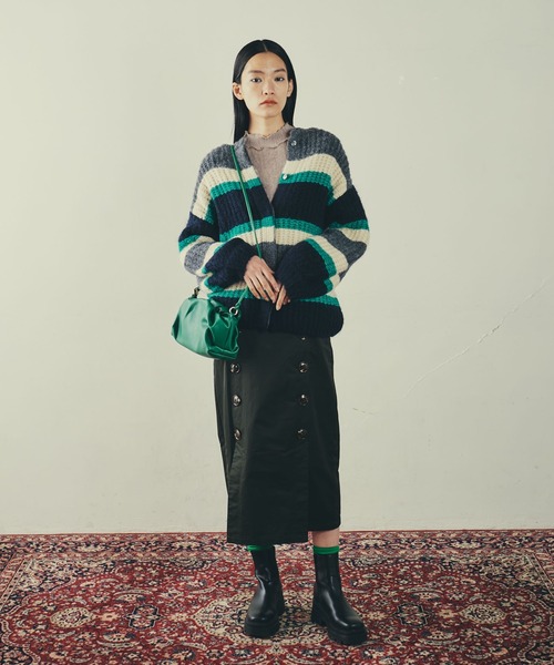 LAYMEE（レイミー）の「Scarf bag / スカーフバッグ（ショルダーバッグ・レディース・グリーン/ブラック/ピンクベージュ・FREE）」の20枚目の写真