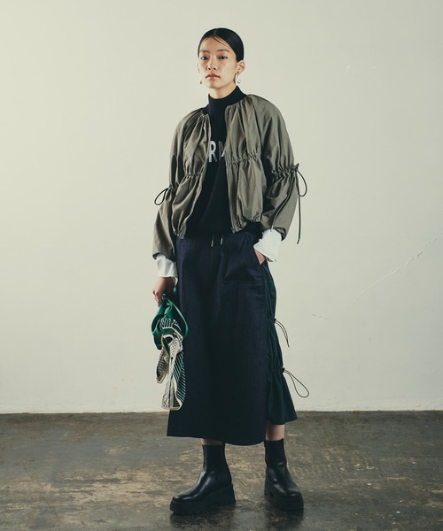 LAYMEE（レイミー）の「Scarf bag / スカーフバッグ（ショルダーバッグ・レディース・グリーン/ブラック/ピンクベージュ・FREE）」の18枚目の写真