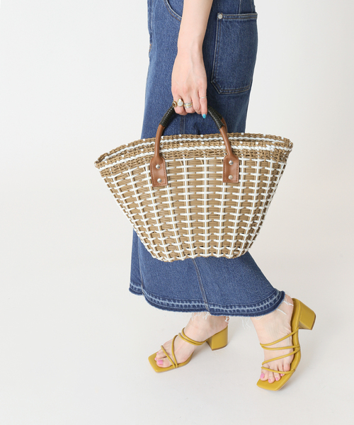 B.C STOCK（ベーセーストック）の「チューブバスケットバッグ（かごバッグ・レディース・ブラウン/ベージュ/ブルー・FREE）」の10枚目の写真