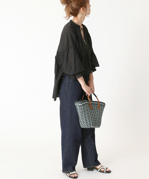 B.C STOCK（ベーセーストック）の「チューブバスケットバッグ（かごバッグ・レディース・ブラウン/ベージュ/ブルー・FREE）」の15枚目の写真