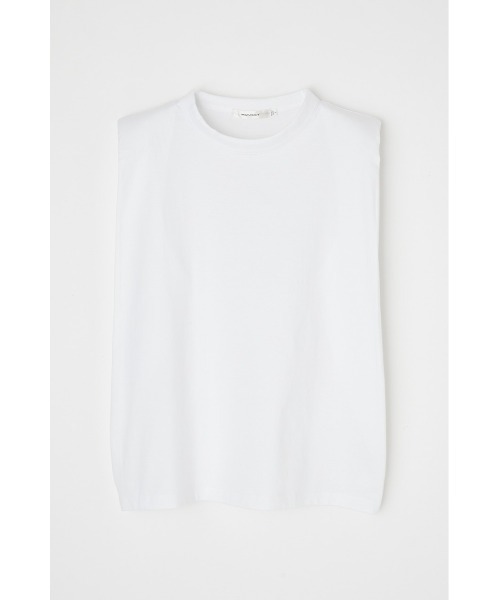 MOUSSY(マウジー)の「PADDED SHOULDER SLEEVELESS トップス(タンクトップ・レディース・ホワイト/ブラック/ライトピンク/キナリ・FREE)」の1枚目の写真