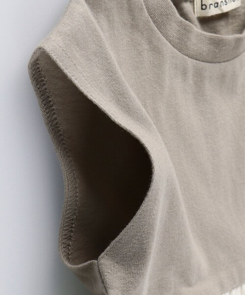 BRANSHES（ブランシェス）の「裾フリル半袖Tシャツ（Tシャツ/カットソー・キッズ・ブラウン/ライトグリーン/チャコールグレー・90/140/120/110/100/130/150）」の6枚目の写真