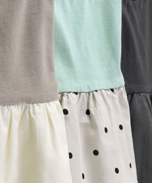 BRANSHES（ブランシェス）の「裾フリル半袖Tシャツ（Tシャツ/カットソー・キッズ・ブラウン/ライトグリーン/チャコールグレー・90/140/120/110/100/130/150）」の9枚目の写真