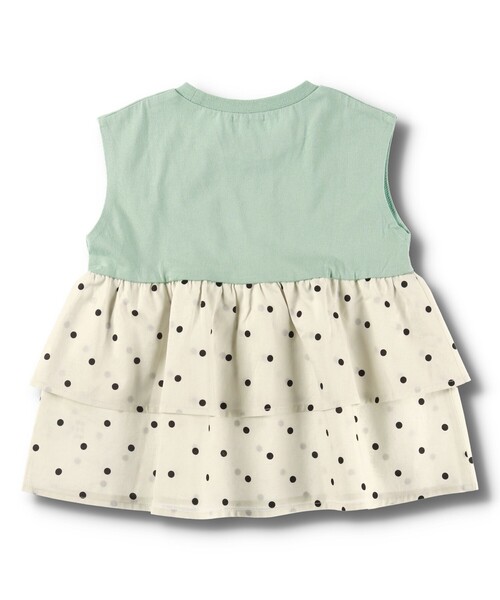 BRANSHES（ブランシェス）の「裾フリル半袖Tシャツ（Tシャツ/カットソー・キッズ・ブラウン/ライトグリーン/チャコールグレー・90/140/120/110/100/130/150）」の11枚目の写真