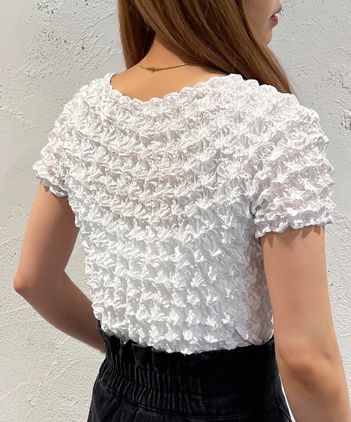 apres jour mignon(アプレジュールミニョン)の「ポップコーントップス【ZOZOTOWN限定アイテム】(Tシャツ/カットソー・レディース・ブラック/オフホワイト/グリーン・X-LARGE/フリー)」の11枚目の写真