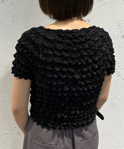 apres jour mignon(アプレジュールミニョン)の「ポップコーントップス【ZOZOTOWN限定アイテム】(Tシャツ/カットソー・レディース・ブラック/オフホワイト/グリーン・X-LARGE/フリー)」の4枚目の写真