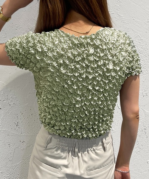 apres jour mignon(アプレジュールミニョン)の「ポップコーントップス【ZOZOTOWN限定アイテム】(Tシャツ/カットソー・レディース・ブラック/オフホワイト/グリーン・X-LARGE/フリー)」の10枚目の写真
