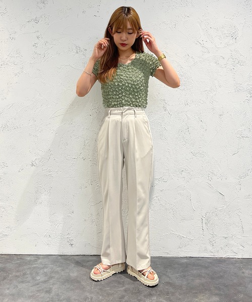 apres jour mignon(アプレジュールミニョン)の「ポップコーントップス【ZOZOTOWN限定アイテム】(Tシャツ/カットソー・レディース・ブラック/オフホワイト/グリーン・X-LARGE/フリー)」の13枚目の写真