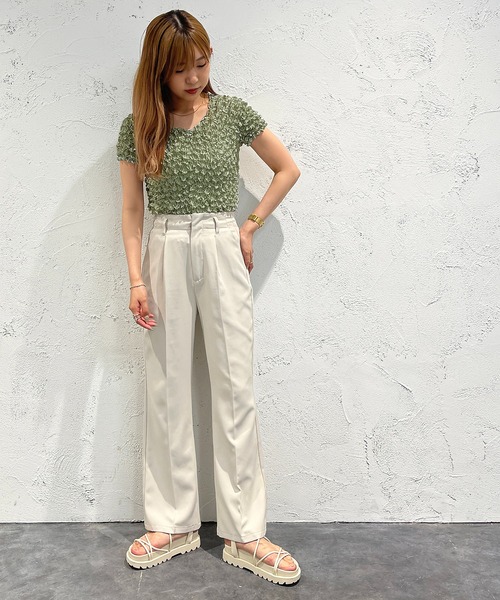 apres jour mignon(アプレジュールミニョン)の「ポップコーントップス【ZOZOTOWN限定アイテム】(Tシャツ/カットソー・レディース・ブラック/オフホワイト/グリーン・X-LARGE/フリー)」の18枚目の写真