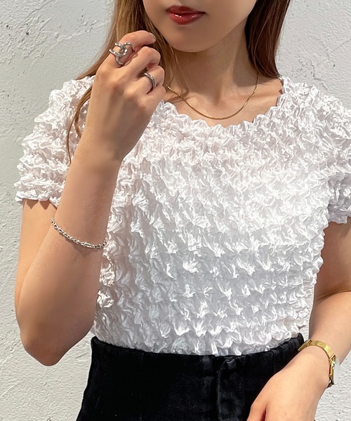 apres jour mignon(アプレジュールミニョン)の「ポップコーントップス【ZOZOTOWN限定アイテム】(Tシャツ/カットソー・レディース・ブラック/オフホワイト/グリーン・X-LARGE/フリー)」の20枚目の写真