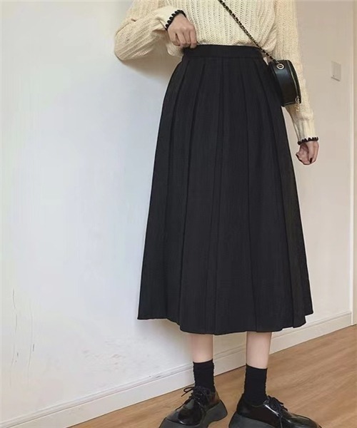 Dream garden（ドリームガーデン）の「プリーツスカート（スカート・レディース・ブラウン/ブラック/ライトベージュ/グレー/グリーン/ボルドー・L/M/S）」の9枚目の写真