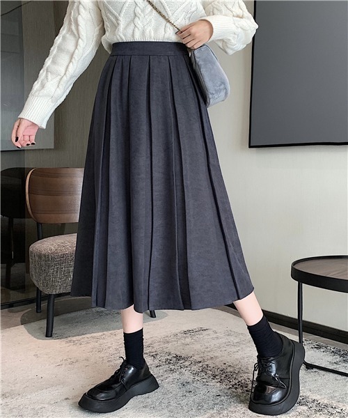 Dream garden（ドリームガーデン）の「プリーツスカート（スカート・レディース・ブラウン/ブラック/ライトベージュ/グレー/グリーン/ボルドー・L/M/S）」の15枚目の写真