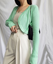 me+em select | 【 5色展開 】ラウンドショートボレロカーディガン(カーディガン/ボレロ)