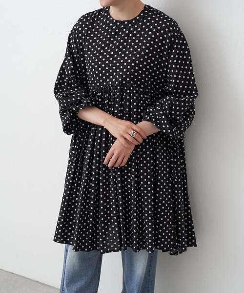 BEARDSLEY（ビアズリー）の「《ビアズリー》ドットギャザーチュニック（シャツ/ブラウス・レディース・ブラック・FREE）」の16枚目の写真