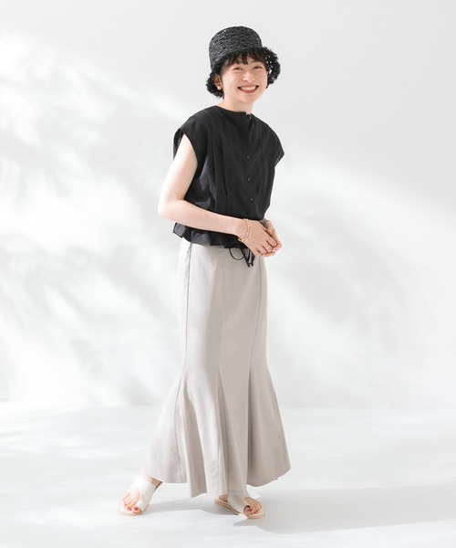 KBF（ケイビーエフ）の「リネンミックスマーメイドスカート（スカート・レディース・ブラック/グレー系その他/ナチュラル・ONE）」の18枚目の写真