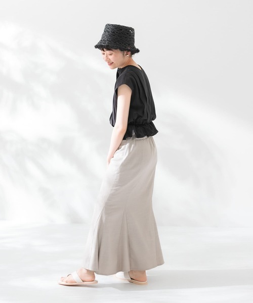 KBF（ケイビーエフ）の「リネンミックスマーメイドスカート（スカート・レディース・ブラック/グレー系その他/ナチュラル・ONE）」の19枚目の写真