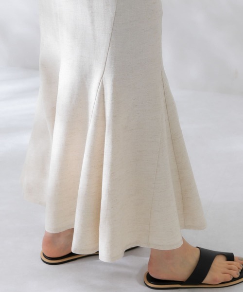 KBF（ケイビーエフ）の「リネンミックスマーメイドスカート（スカート・レディース・ブラック/グレー系その他/ナチュラル・ONE）」の12枚目の写真