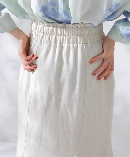 KBF（ケイビーエフ）の「リネンミックスマーメイドスカート（スカート・レディース・ブラック/グレー系その他/ナチュラル・ONE）」の13枚目の写真